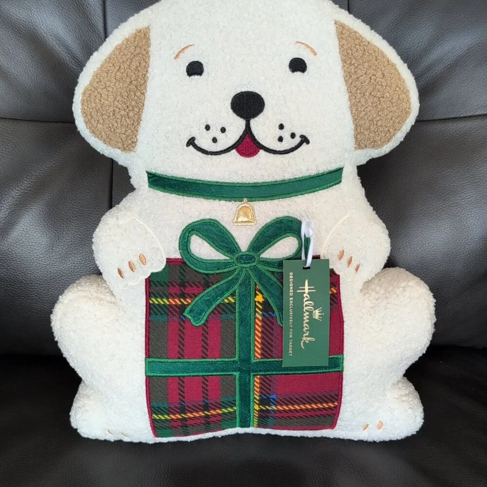 Hallmark Dog Decorative Pillow Christmas Gift 16x12 Holiday NWT Target Collab